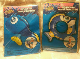 Splash Toy Fish and Matching Splash Ring Pool Toy Party Luau Blue - $6.07