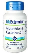 MAKE OFFER! 3 Pack Life Extension Glutathione Cysteine & C Vitamin 100 veg caps - $49.50