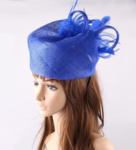 Women Sinamay Fascinator Hat For Wedding Pillbox Hat Flower Lady Derby Cloche Ha - $190.00