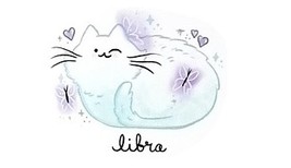 Cat Zodiac Refrigerator Magnet 06 - Libra - $6.99