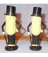 Planters Mr. Peanut Salt and Pepper Shaker Set Made USA Pyro Hard Plasti... - $13.95