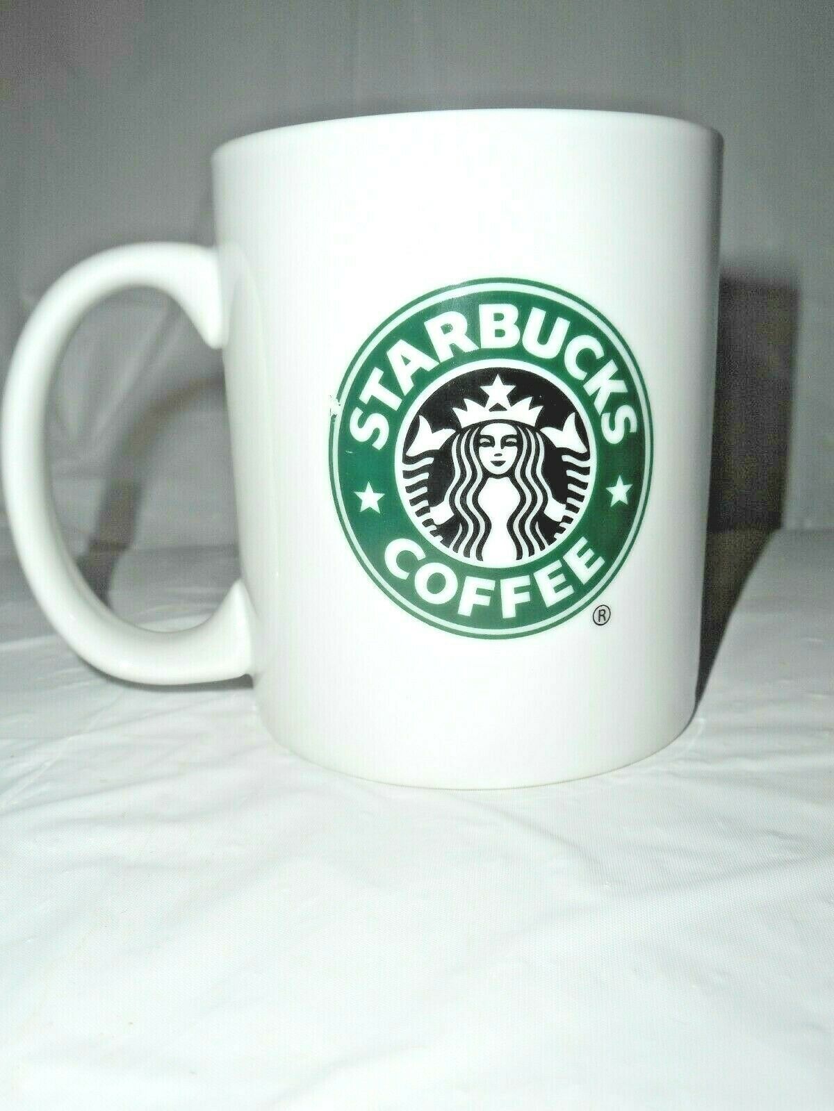 Brand New* Starbucks Mermaid Logo White Green 12oz Ceramic Tumbler