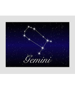 Gemini Zodiac Sign Canvas Print Gemini Gift Astrology Art Zodiac Print Gemini Wa - $49.00