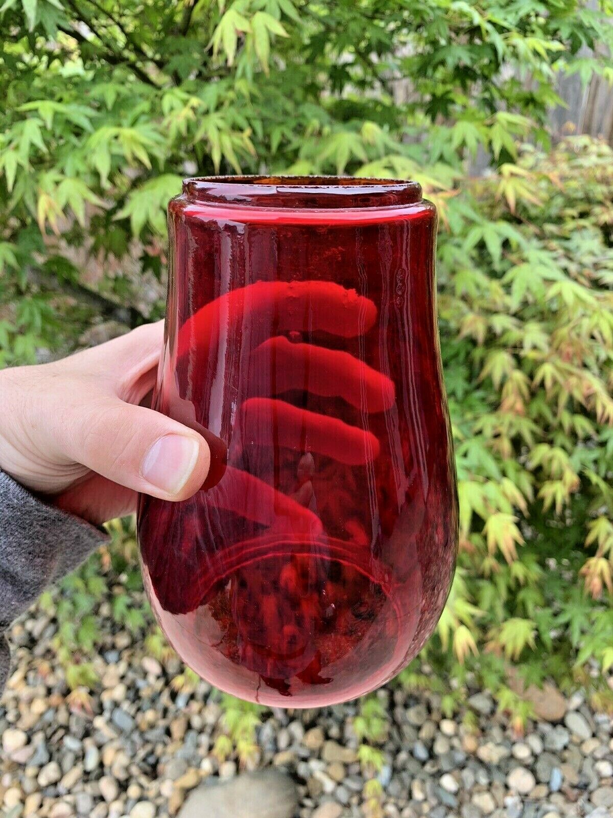 Antique Lantern Red Glass Globe Only Old and 50 similar items