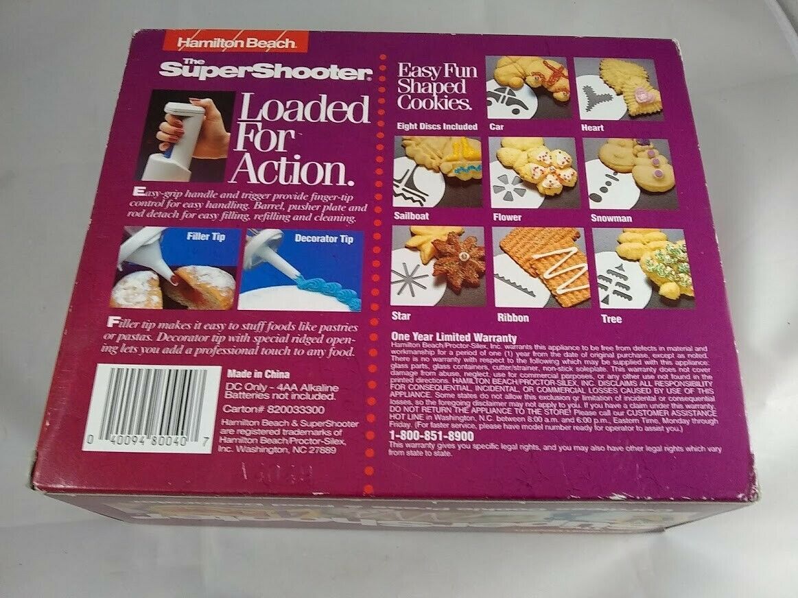 Hamilton Beach Super Shooter Cookie Press Food Decorator