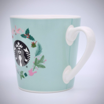 Starbucks Mermaid Christmas Coffee Mug Ceramic Mint Green 2019 Doves Holly 18 Oz - $34.64