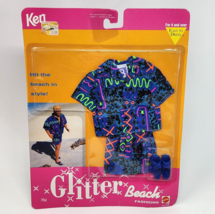Vintage 1992 Mattel Barbie Doll Ken Glitter Beach Fashion Outfit Clothing # 3730 - $36.47
