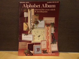 1979 Leisure Arts Alphabet Album 162 Counted Cross Stitch Book 15 Fonts Vtg 9386 - $9.55