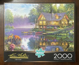 Buffalo 2000 Pc Puzzle Kim Norlien - CABIN FEVER - Deer Lake Complete w ... - $14.36