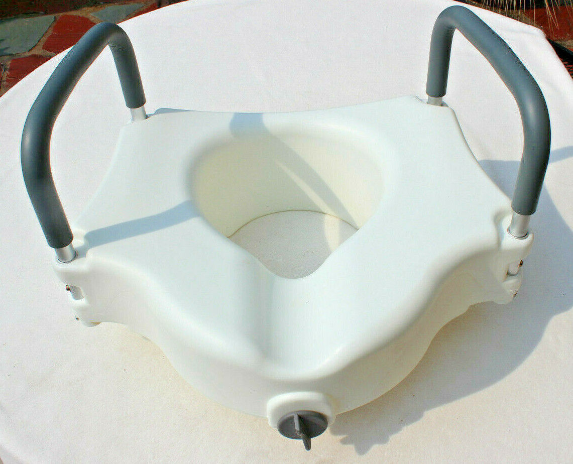 Procare 5" Raised Elevated Toilet Seat with Detachable Arms Front