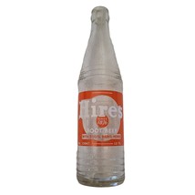 Vintage Orange Hires Soda Bottle 12 oz. Roots Barks Herbs Owens Illinois 1956 - $8.90