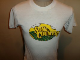 Vtg 90&#39;s SON COUNTRY Fruit Loom Best 50-50 White T-shirt Adult S Usa Rare - $21.33