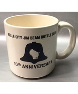 Jim Beam Bottle Club BELLE CITY, WI 10th Anniversary Vintage 1987 Coffee... - $7.51