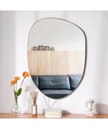 Flvzog Irregular Wall Mirror, 30&quot; x 20&quot; Asymmetrical Mirror, Bathroom Black - $57.00
