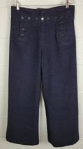 Vtg Vietnam War Era US Navy USN Pants Trousers Button Front Blue Wool Na... - $39.60