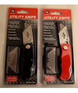 Folding Utility Knife, Locking with belt clip and 5 replacement Blades - $6.35