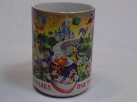 Walt Disney World Four Parks One World Ceramic Coffee Mug Epcot Animal K... - $24.74