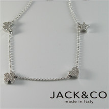 925 RHODIUM SILVER JACK&amp;CO NECKLACE STAR BUTTERFLY HEART CLOVER MADE IN ... - $51.45