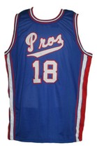 Killa Smuv #18 Pros Basketball Jersey Sewn Blue Any Size image 1
