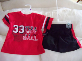 Faded Glory 2pc Set Red/Black Basketball Short Set Size 12 months Boy&#39;s NEW - $16.00