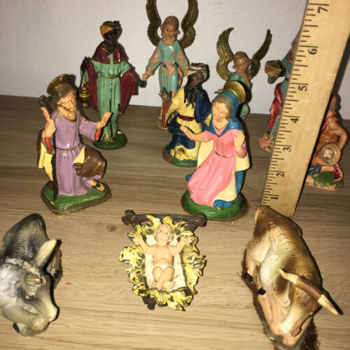 Primary image for Vintage Lot of 11 Fontanini Figurines Depose Italy 1980s Nativity Figure Set