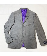 Ben Sherman 2-Button Suit Jacket Men&#39;s Regular 40 W33 Gray Purple BS000123 - $222.75