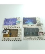Frozen Beauty &amp; Beast Card Fun Disney 100 Carnival Postcard Stamp Vary L... - $19.34