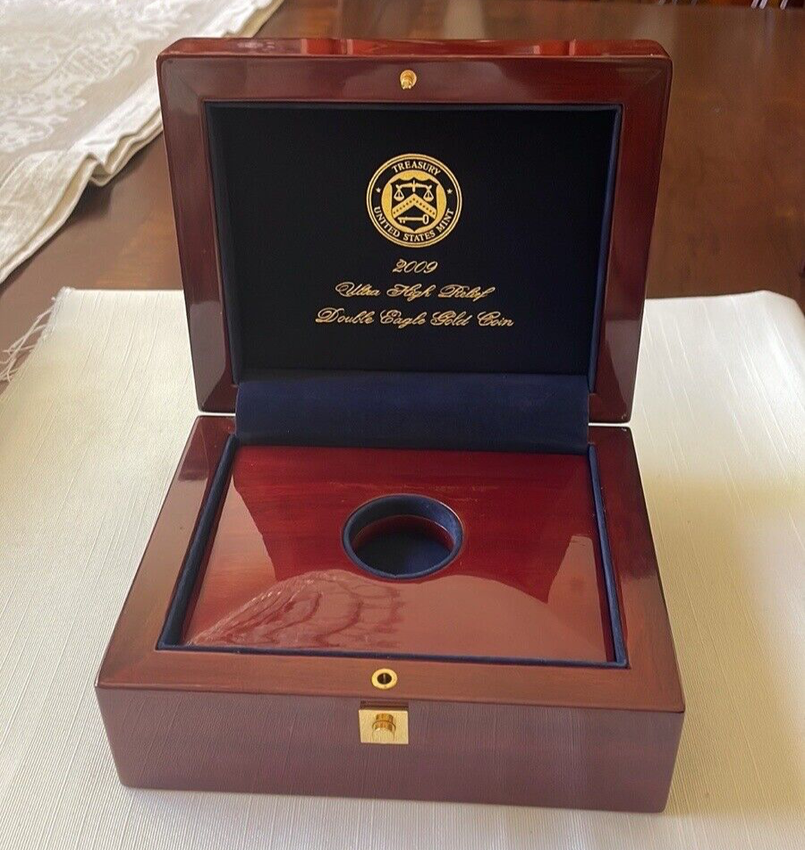 2009 Ultra High Relief double Eagle Gold Coin Display storage Case Box