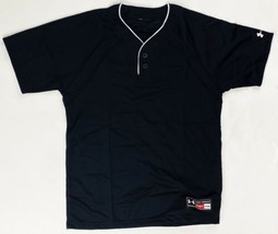 Under Armour SS Baseball Henley Practice Jersey Youth Boy's Girl's Black 1102740 - $12.50