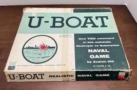 Vintage U-Boat Board Game Avalon Hill - 1961 appears complete  - $35.00