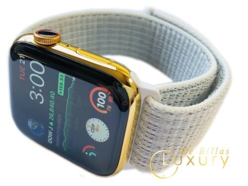Custom 24k Gold Plated 46mm Samsung Galaxy Watch 4, Stainless Steel 2 Bands  LTE