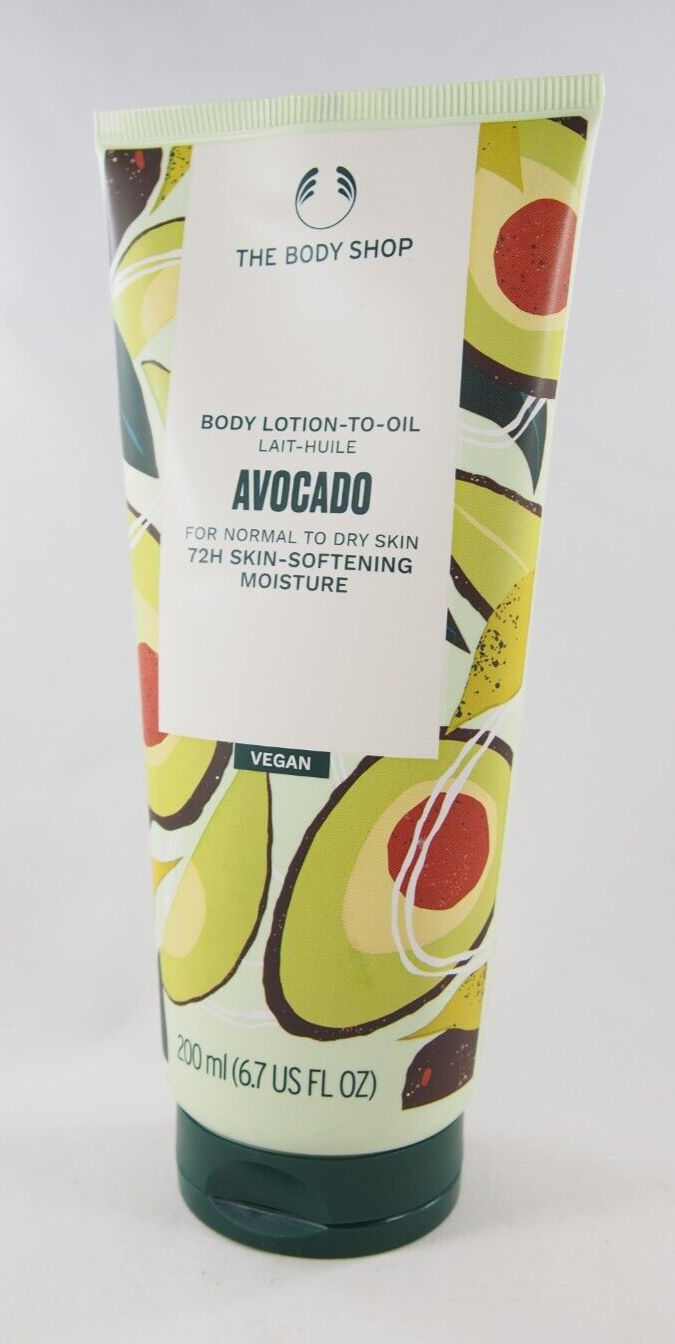 (1) The Body Shop Avocado Body LotiontoOil 72h Skin Softening 6.7oz