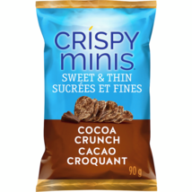 6 Bags Quaker Crispy Minis Cocoa Crunch Brown Rice Chips Sweet &amp; Thin 90... - $34.83