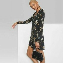 Wild Fable Women Junior Floral Print Long Sleeve Woven Dress XS, S, M, L... - $17.50