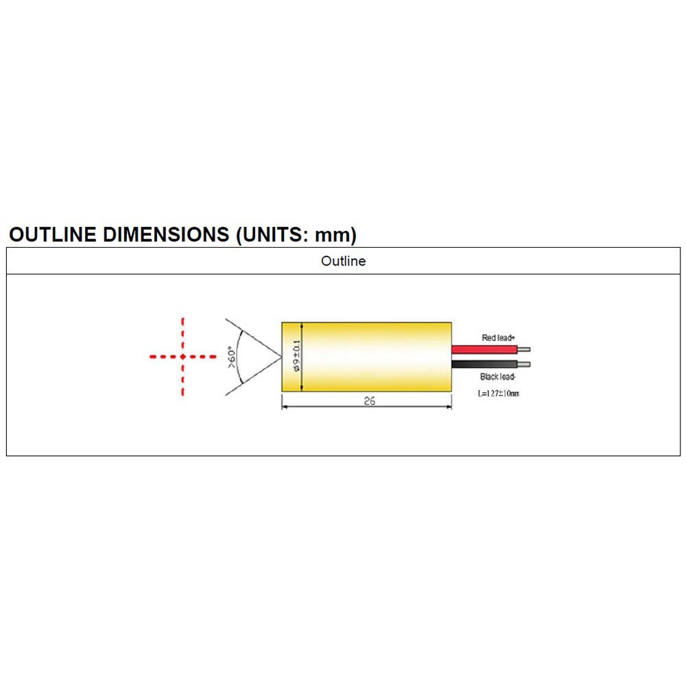 Quarton Laser Module VLM-650-29 LPT Cross Red Laser Line Generator