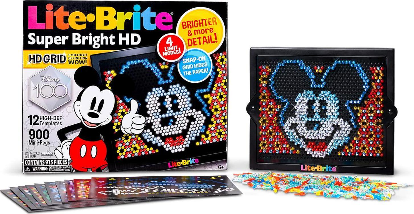 Lite Brite Pegs 100 current modern bright mix lot light Cube flat screen  HASBRO.