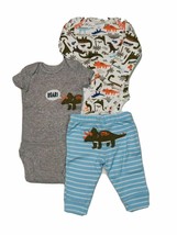 Carter 3 Piece Set for Boys Dino Triceratops 6 or 9 Months - $7.95