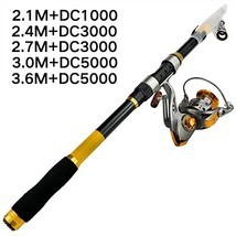   Fishing Rod Or Rod Reel Combos Portable Telescopic Fishing Pole 13BB S... - $67.67
