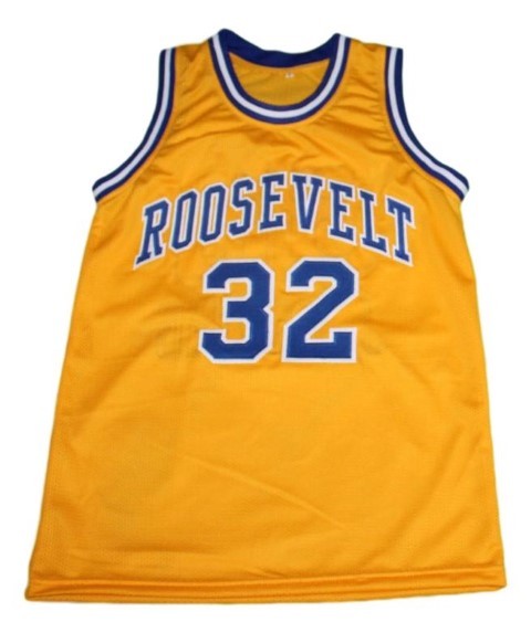J. erving  32 roosevelt high school new men basketball jersey yellow   1
