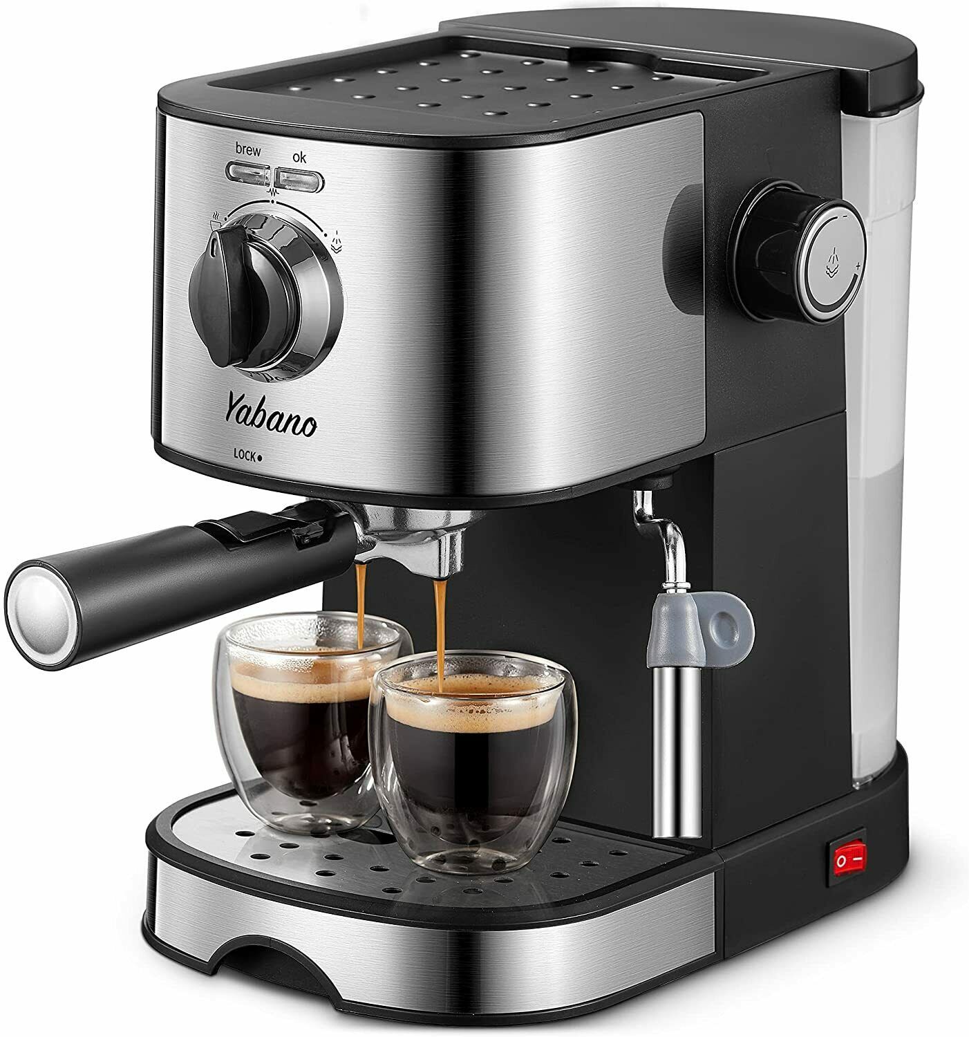Mr. Coffee ECM20 Steam Espresso Maker, Black 