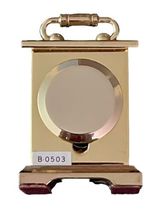 Vtg Bulova B0503 Musette Miniature Mantel Desk Lantern Clock Mini Solid Brass image 4