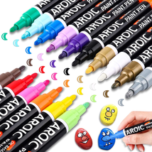 Sunacme Fabric Markers Pen, 32 Colors Permanent Fabric Paint Pens