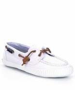 Sperry Top-Sider Sayel Away Washed White Canvas Women&#39;s Boat NEW Shoes S... - $45.82