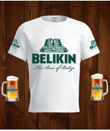 Belikin  Beer Logo White Short Sleeve  T-Shirt Gift New Fashion  - $31.99