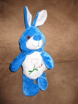 Blue Bunny W Flowers Mini Brand New Plush Stuffed Animal W Tags 10" Beanpals - $3.99