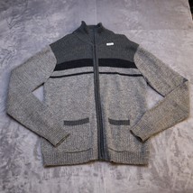 Jean Michaund Sweater Jacket Men XL Gray Knit Full Zip Up Coat Outdoor M... - $25.97