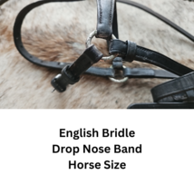 English Hunt Seat Bridle Drop Noseband USED image 4