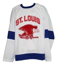 Any Name Number St Louis Eagles Retro Hockey Jersey White Any Size image 1