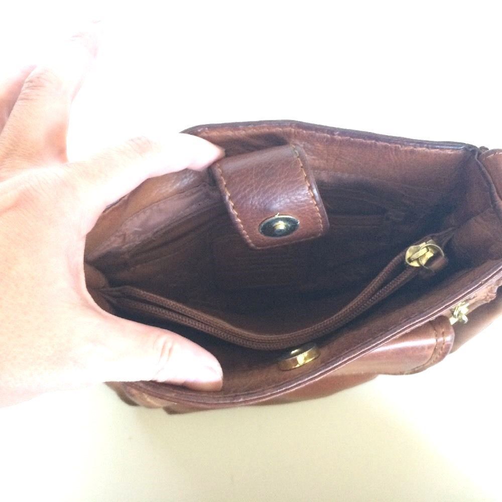 Fossil 75082 BlackCanvas Brown Leather Trim Midsize Purse, Handbag,  Shoulder Bag
