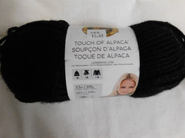 Lion Brand Touch of Alpaca Black Dye lot 623040 - $5.99
